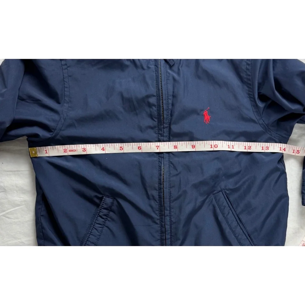 VTG Polo Ralph Lauren Boys Blue  Jacket Detachable Hood Fleece Lined 3T - Picture 7 of 12